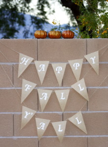 DIY: Fall Burlap Pennant Flag Banner