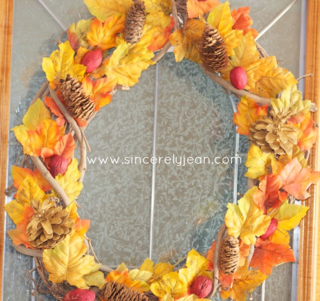 DIY Fall Wreath sincerelyjean.com