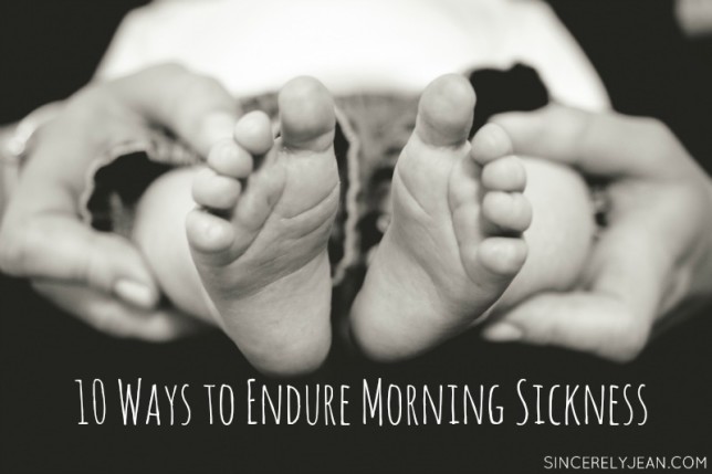 ways to endure morning sickness | www.sincerelyjean.com