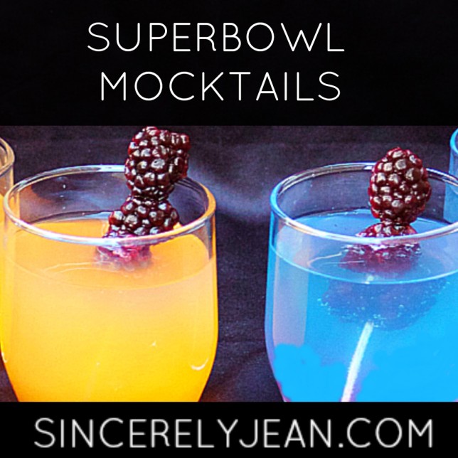 Superbowl Mocktails - Orange and Blue