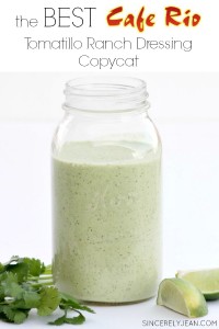 The Best Tomatillo Ranch Dressing Cafe Rio Copycat | www.sincerelyjean.com
