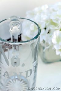DIY Etched Glass Mug - Fun and easy Father's Day gift! | www.sincerelyjean.com
