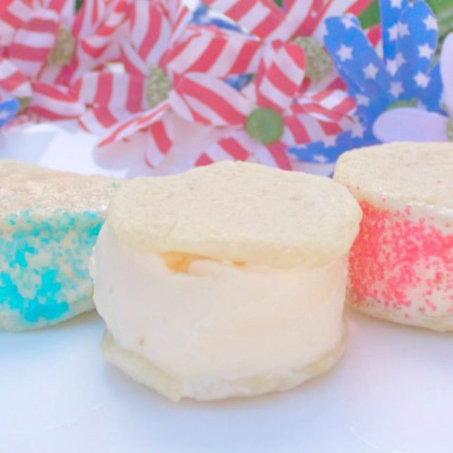 Red White and Blue Ice Cream Sandwiches
