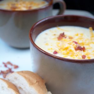 Slow Cooker Bacon Potato Corn Chowder- easy- simple- soup- fall