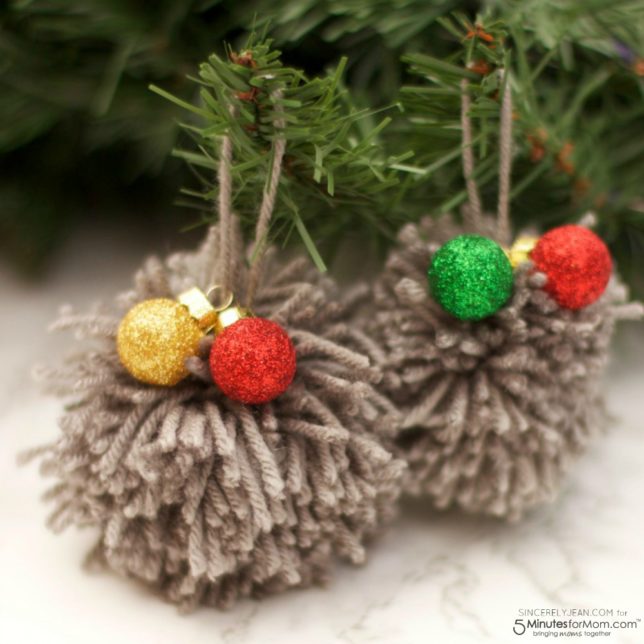 SincerelyJean.com teaches you how to make a Pom Christmas Ornament!