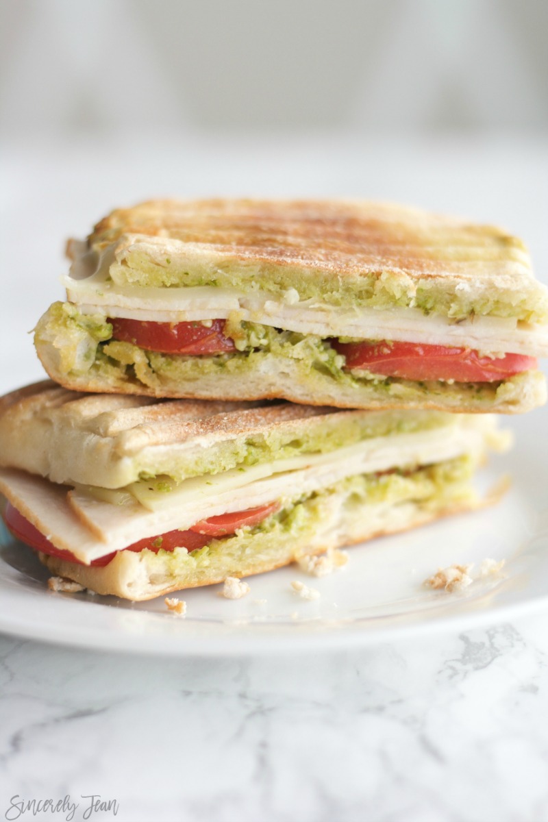 Turkey Pesto Panini- simple easy recipe sandwich