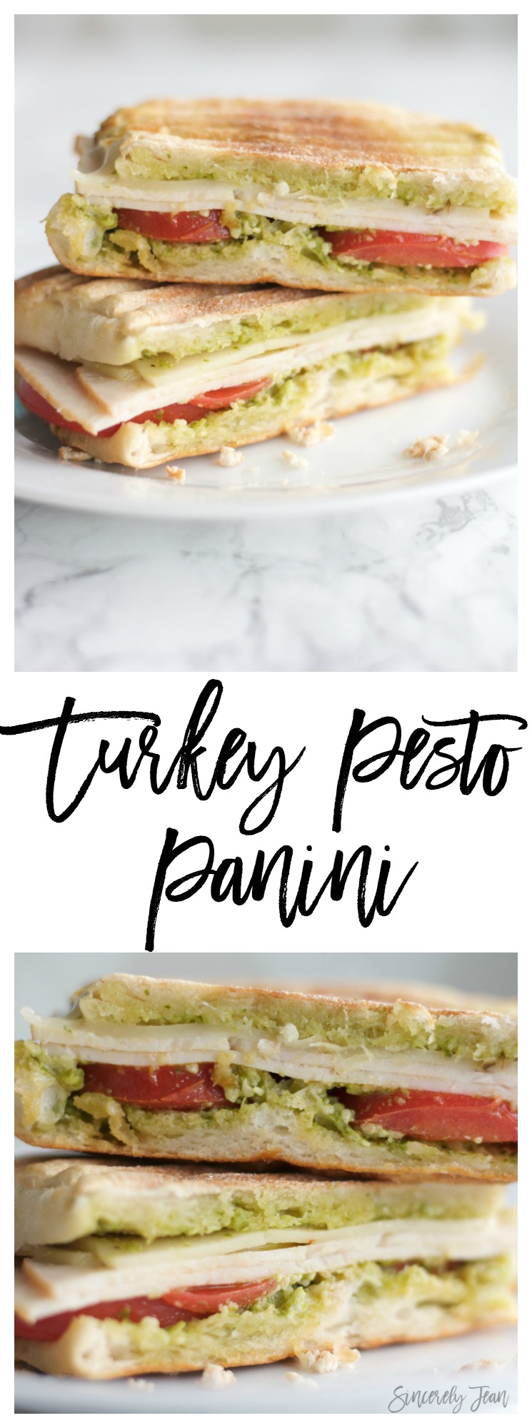 Turkey Pesto Panini- simple easy recipe sandwich