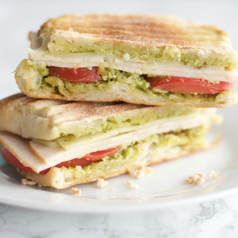 Turkey Pesto Panini- simple easy recipe sandwich 