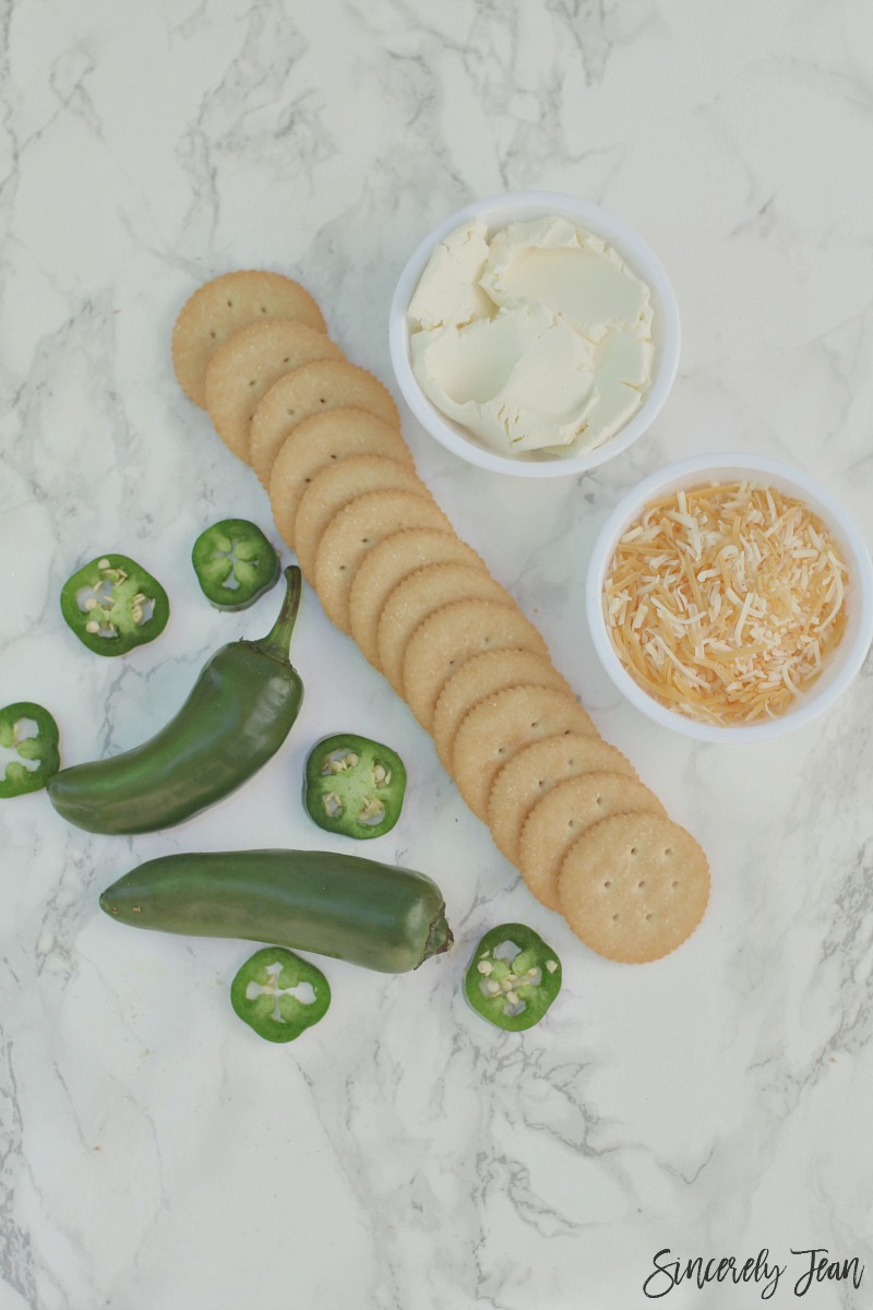Jalepeno Cream Cheese Ritz Crackers - Cracker Topping - Appetizer | www.SincerelyJean.com