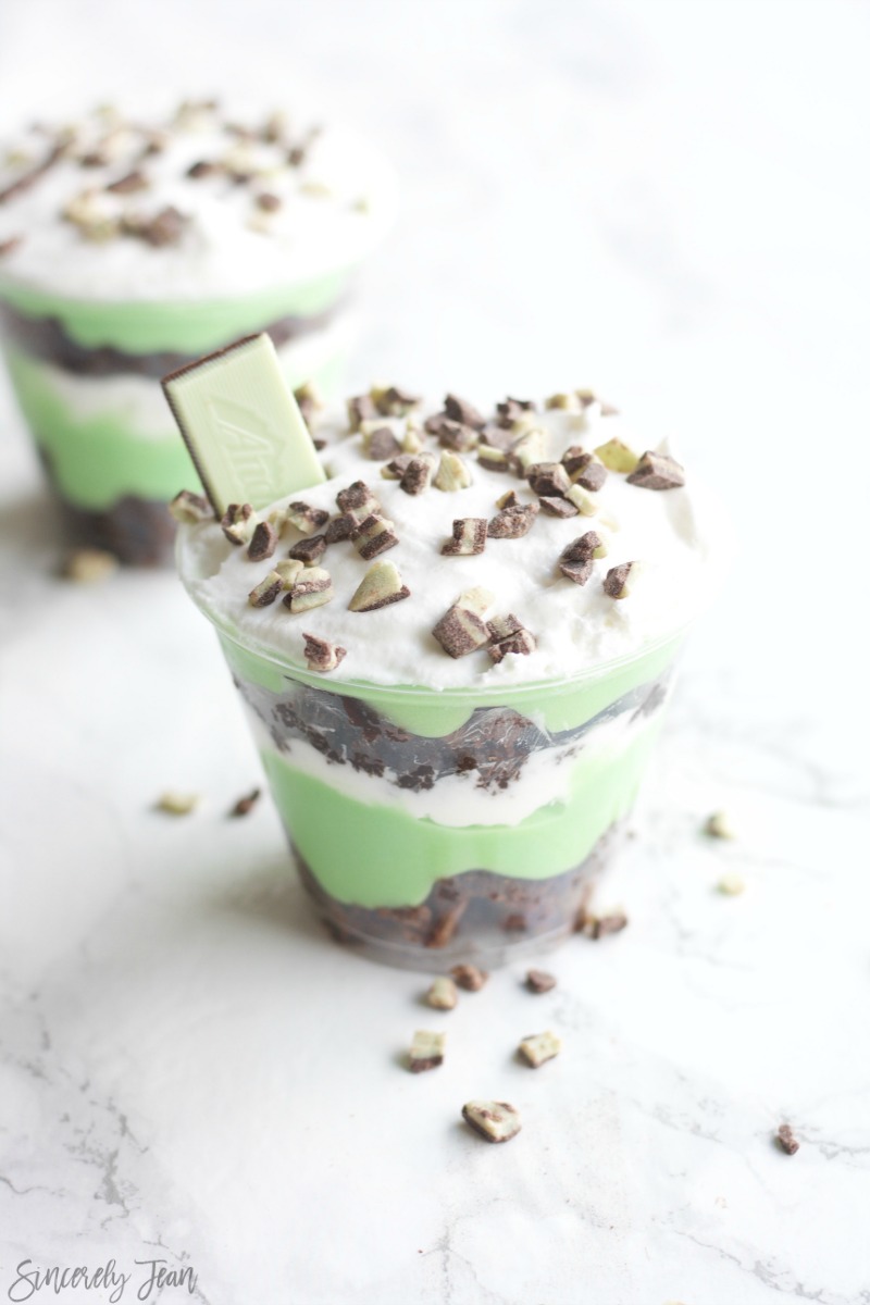 St. Patty's Day Parfait -St. Patricks day dessert simple easy green party 