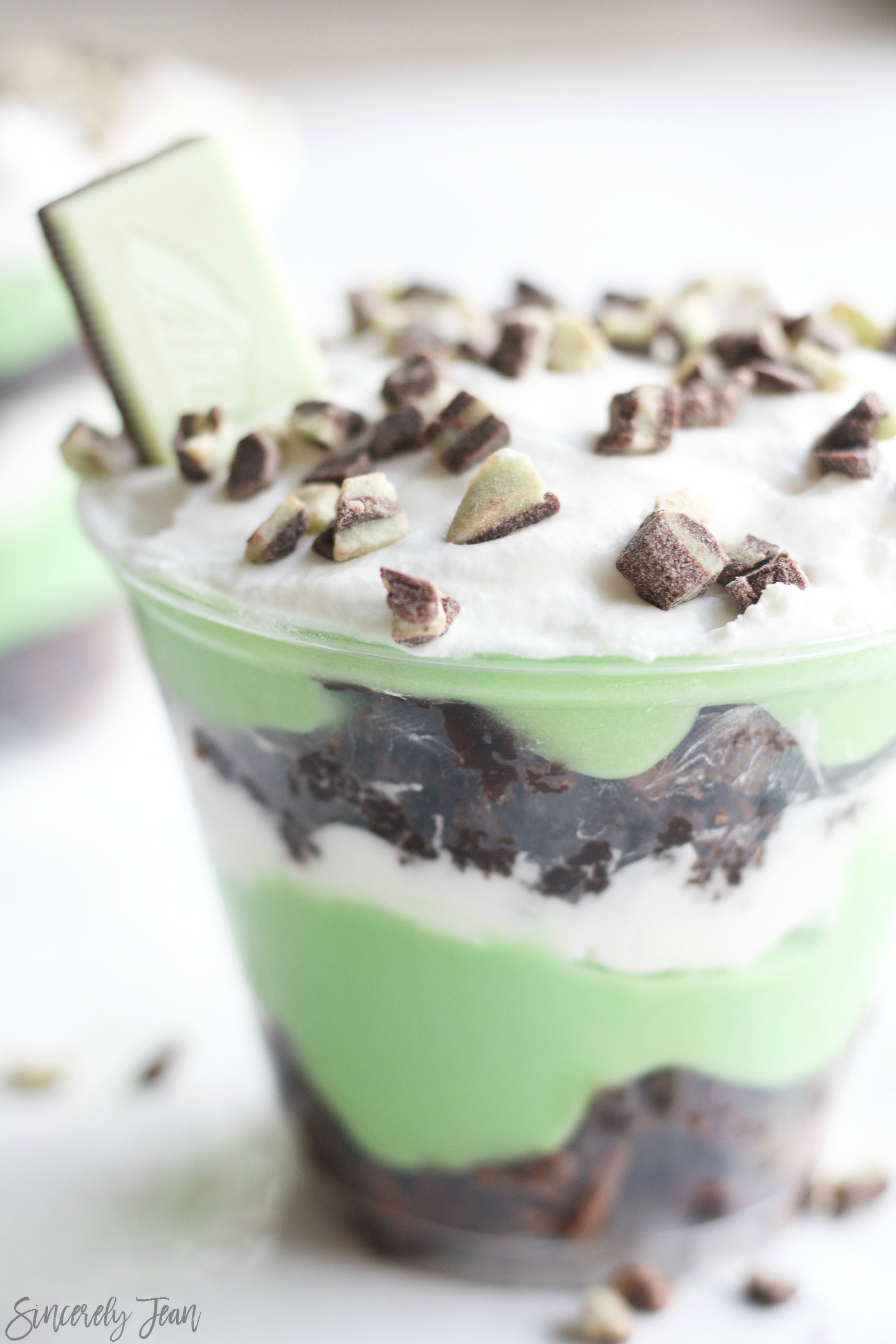 St. Patty's Day Parfait -St. Patricks day dessert simple easy green party 