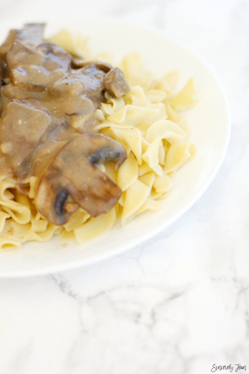 Healthier Beef Stroganoff Recipe with Greek Yogurt by SincerelyJean.com