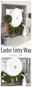 Easter Entry Way - Easter, decoration, home decor, diy, craft, easy