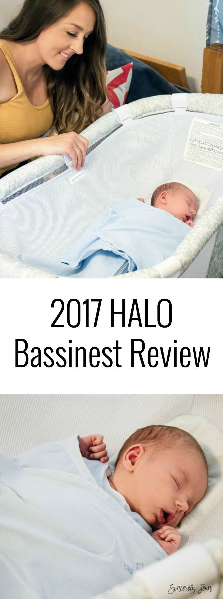 2017 Halo Bassinest, Newborn Insert, and Swaddle review by SincerelyJean.com