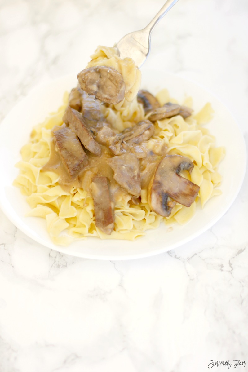 SincerelyJean.com recipes - Beef Stroganoff with Greek Yogurt