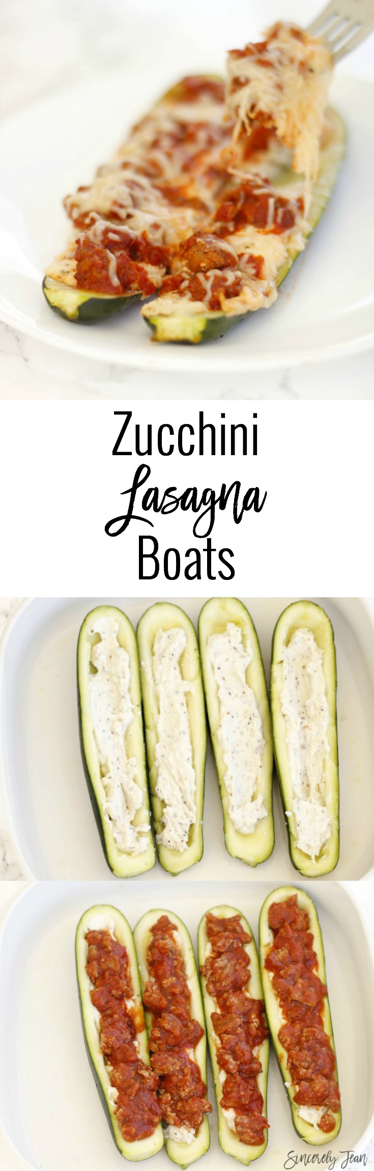 SincerelyJean.com vegetable lasagna boats - simple recipes!