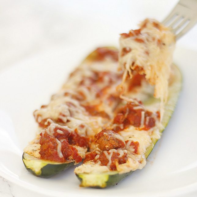 SincerelyJean.com healthy recipes - simple zucchini lasagna boats