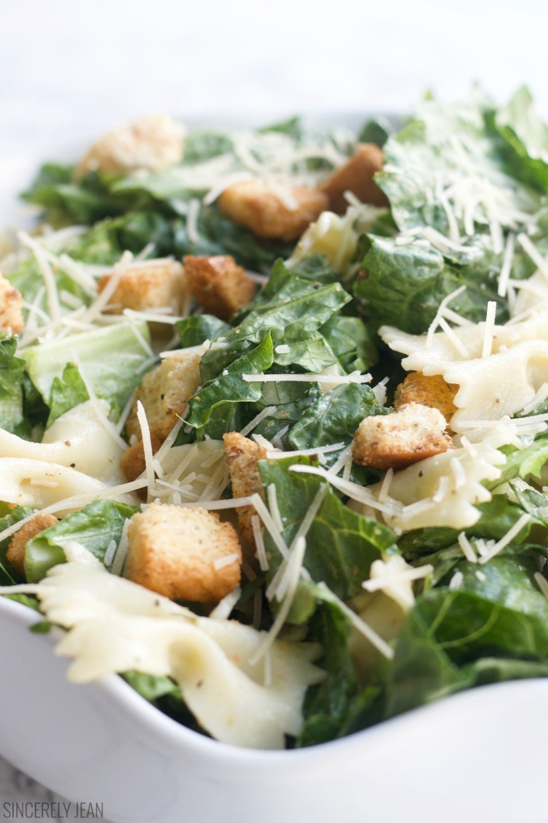 Bow Tie Caesar Salad summer, easy, simple, healthy