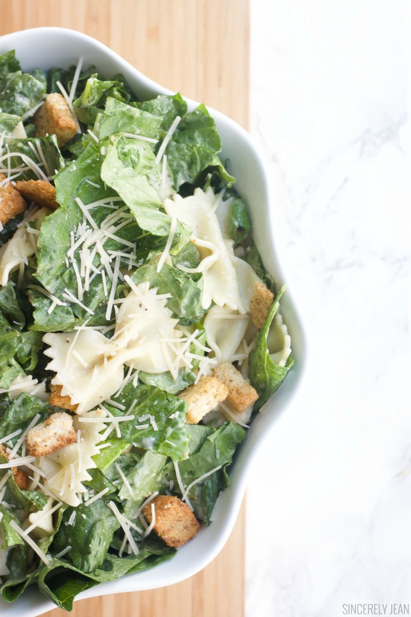 Bow Tie Caesar Salad summer, easy, simple, healthy