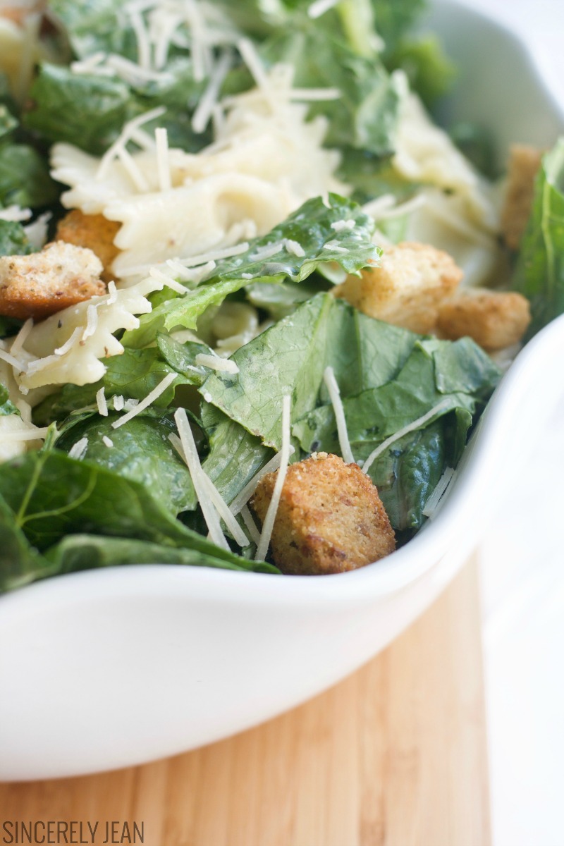 Bow Tie Caesar Salad summer, easy, simple, healthy