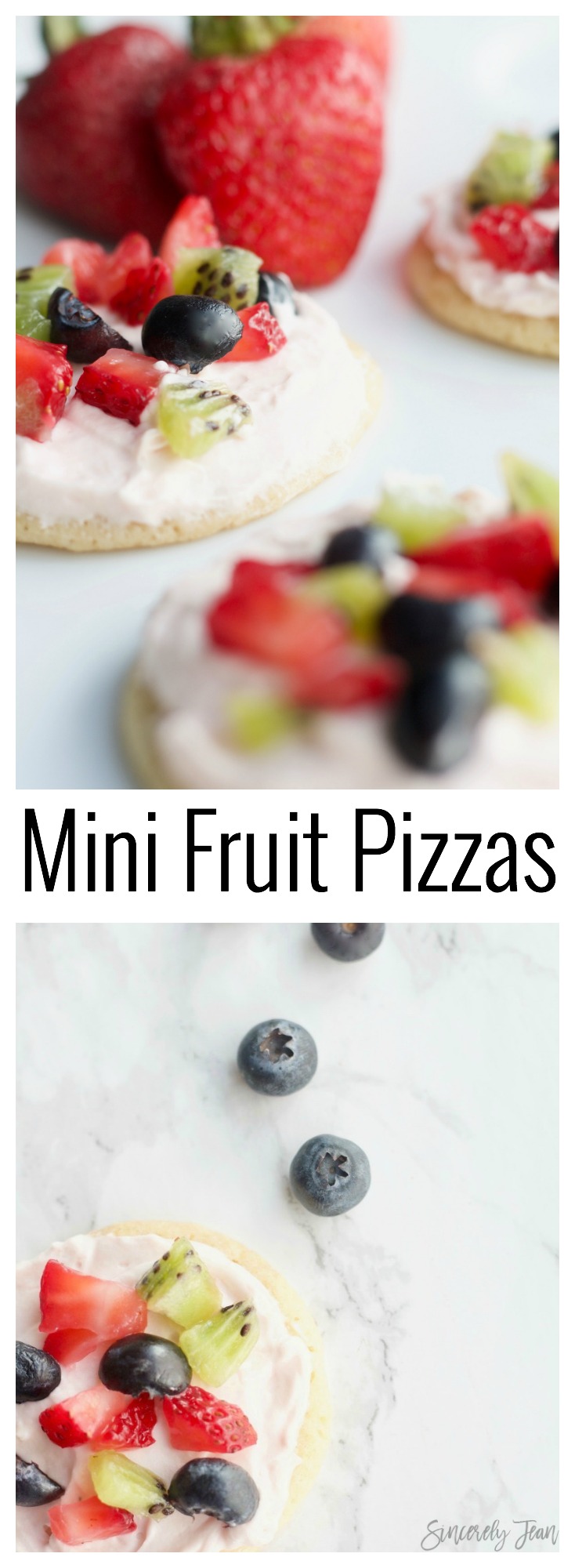 Mini Fruit Pizzas easy, summer, simple, sugar cookie