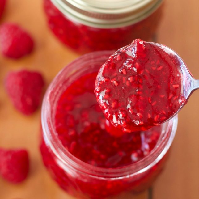 Best Ever Raspberry Freezer Jam homemade easy recipe berries