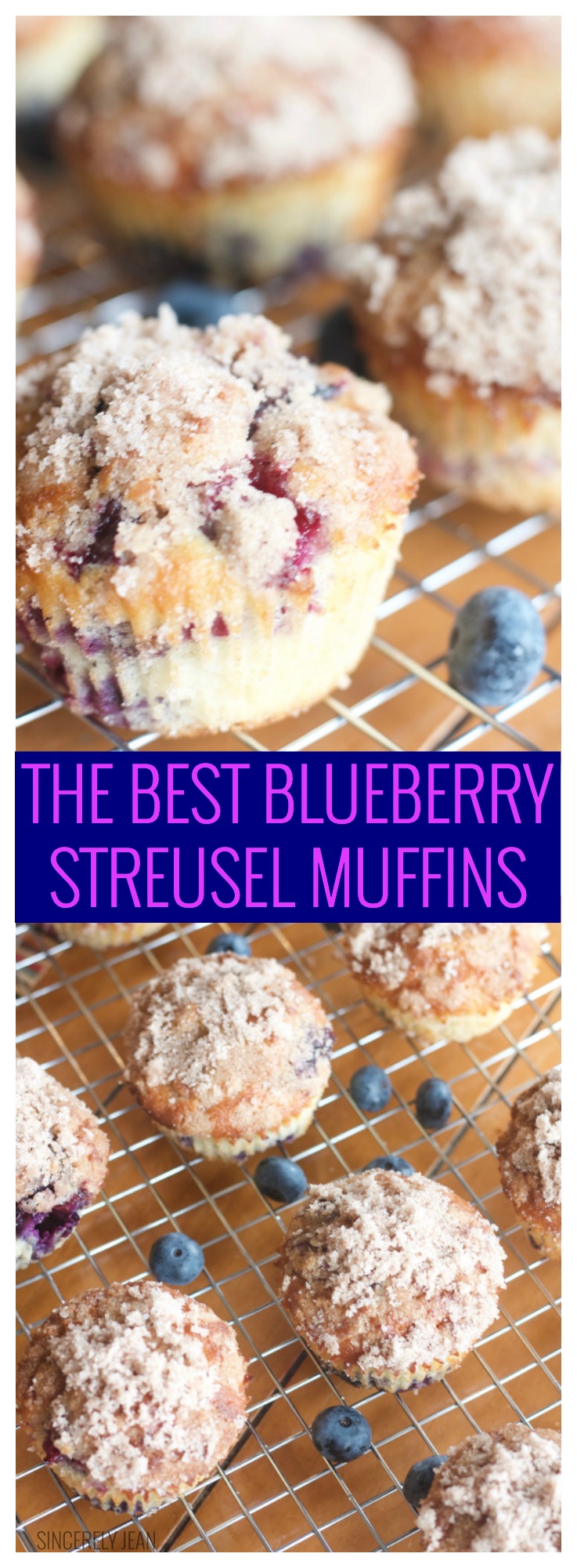 The Best Blueberry Streusel Muffins - Sincerely Jean