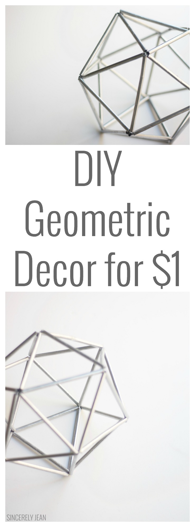 DIY Geometric Decor for $1 orb simple easy cheap himmeli home decor