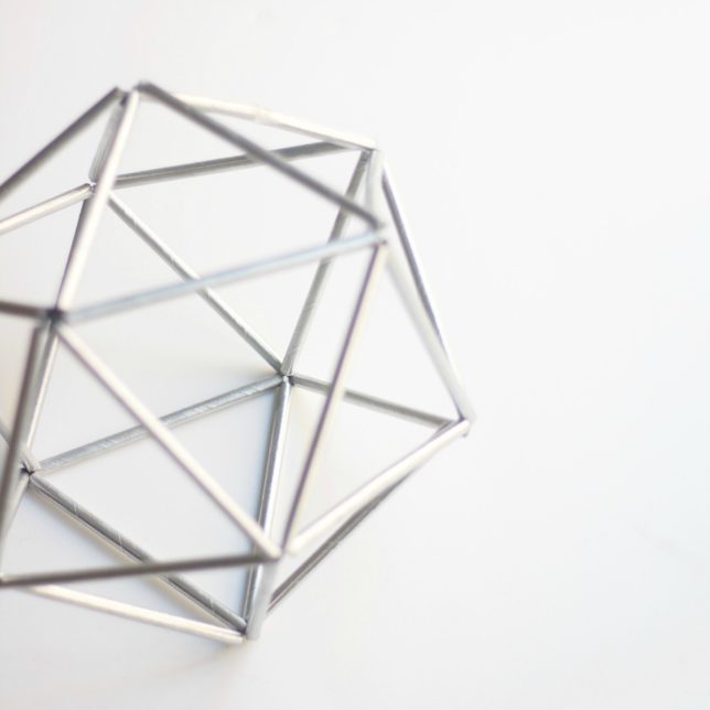 DIY Geometric Decor for $1 orb simple easy cheap himmeli home decor