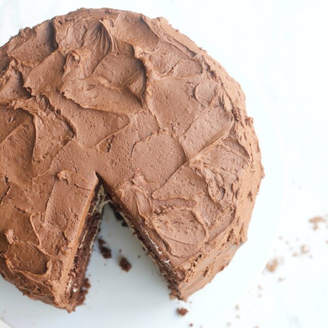 Perfect Chocolate Cake recipe moist homemade easy mix birthday