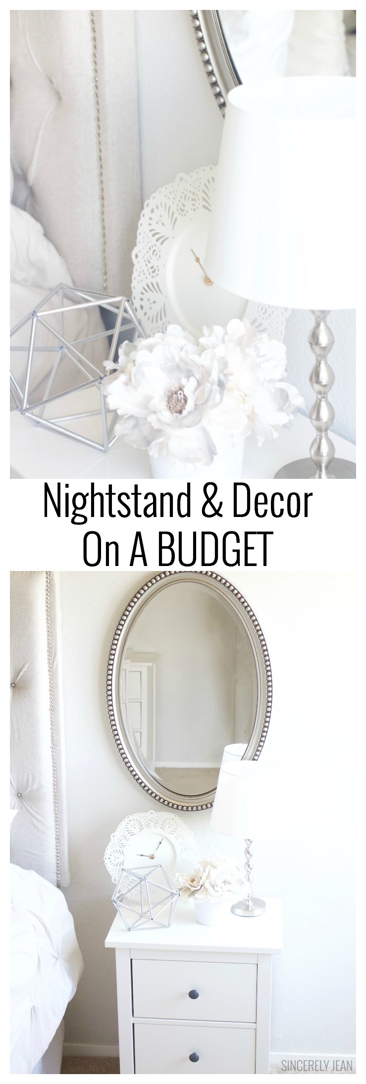 Nightstand & Decor on a Budget - home decor simple easy cheap ideas