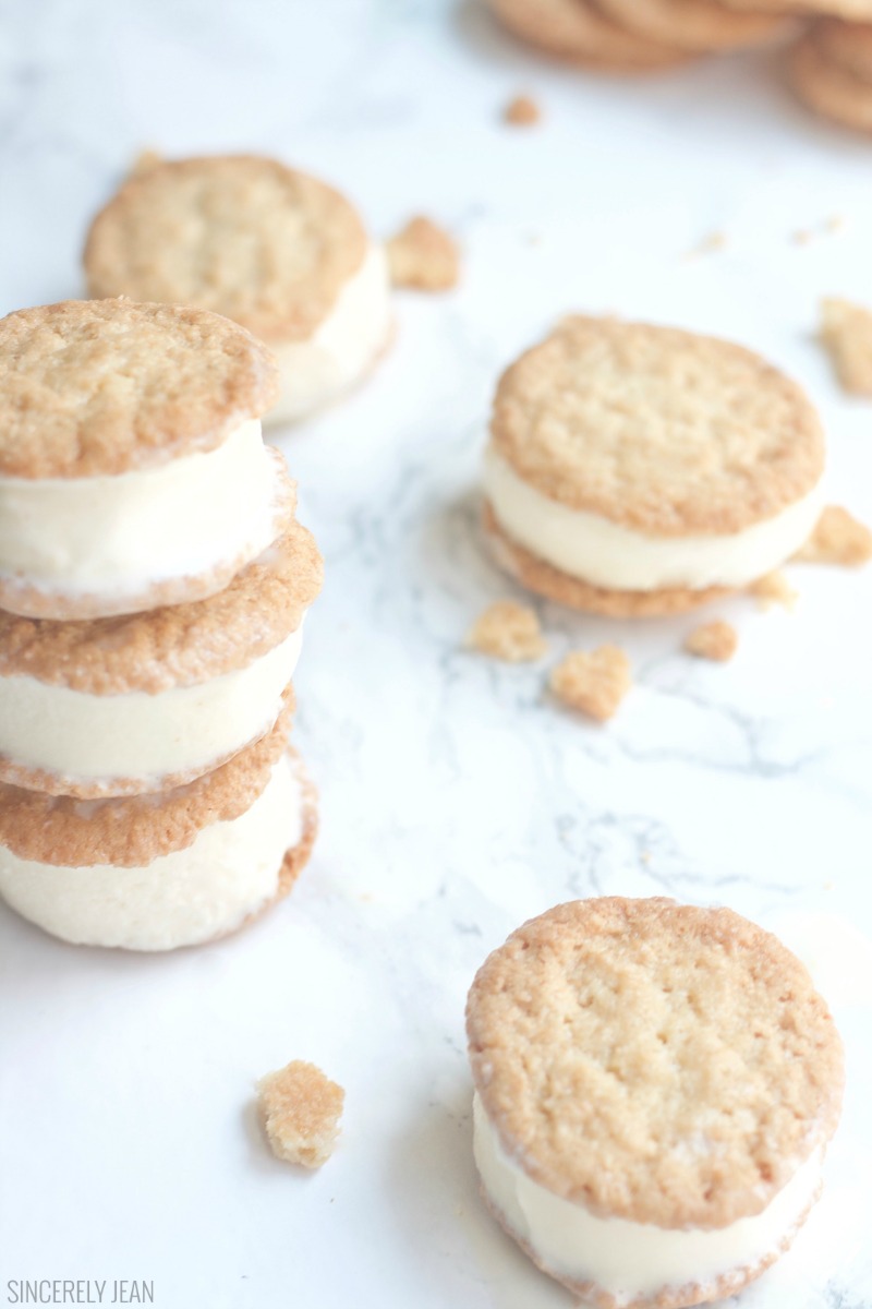 Cookie Thins Ice Cream Sandwich - dessert, recipe, easy, cookies