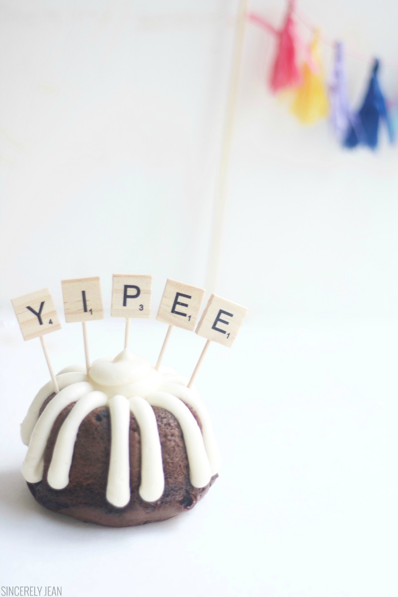 DIY Scrabble Letter Cake Toppers Birthday rustic party cake easy cheap