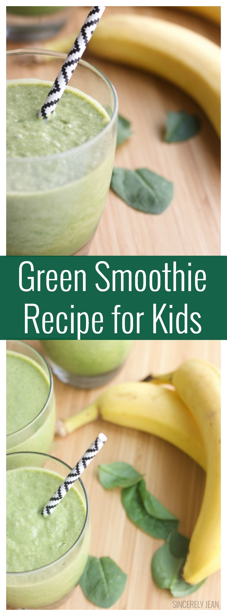 Green Smoothie Recipe for Kids recipe health for kids breakfast energy greens easy spinach