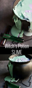 Witch's Potion Slime - DIY - craft - halloween - slime - kids craft - fall - green - purple- activity