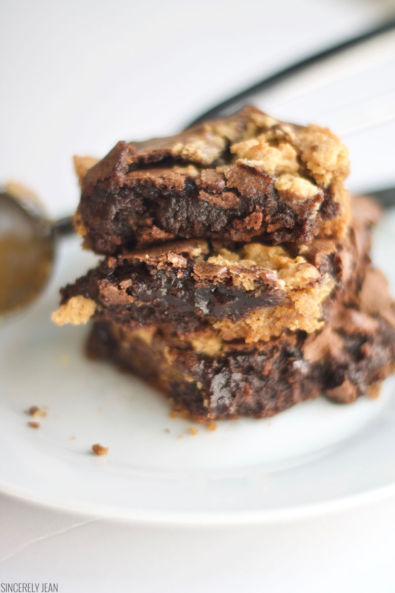 Peanut Butter Cookie Brownies - Sincerely Jean